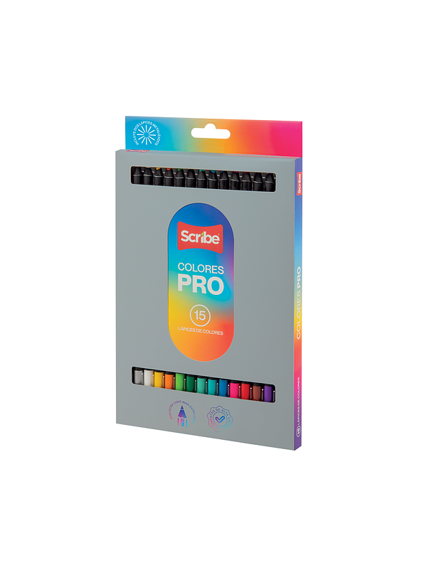 Colores Scribe Pro Unipunta Redondo  X 15 Unidades 1