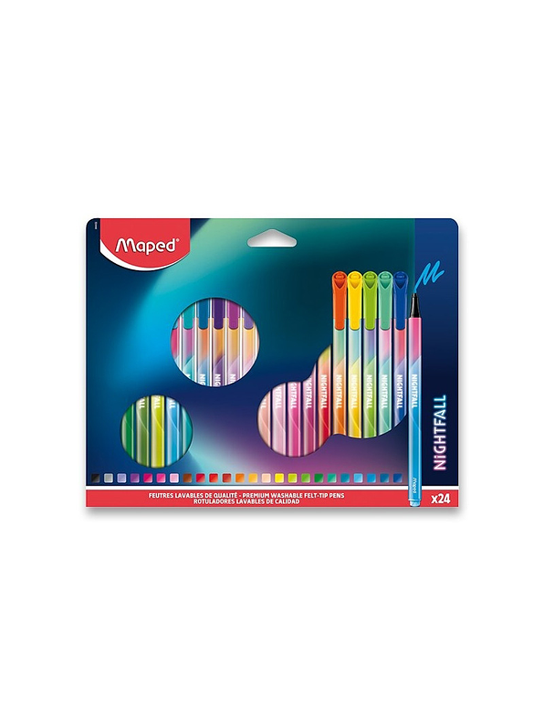Plumones Maped NightFall X 24 Unidades 1