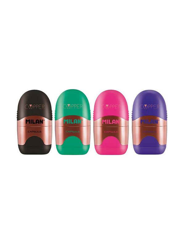 Borrador + Sacapuntas Milan Capsule Copper  1