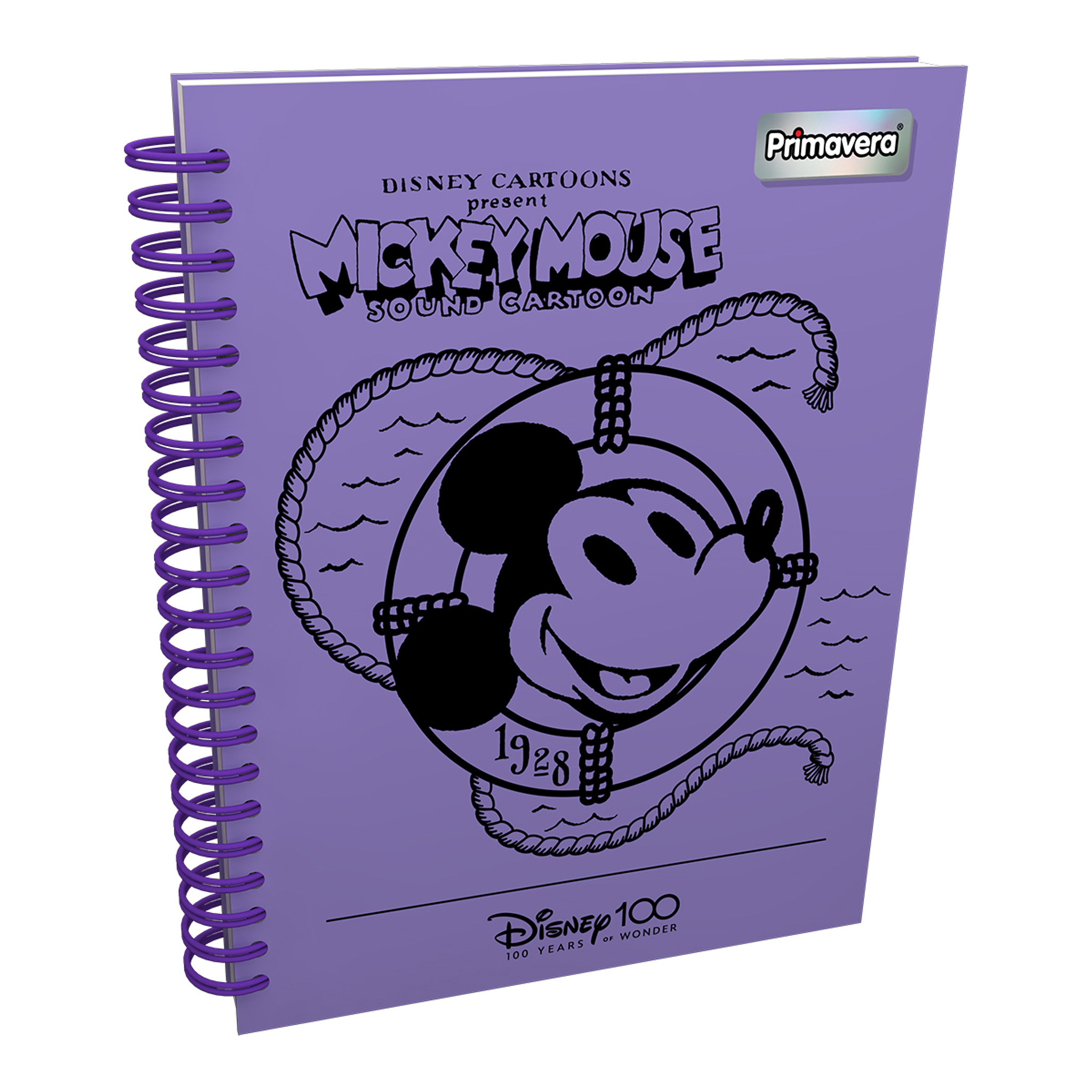 Cuaderno Primavera Argollado 7 Materias Disney 100 Femenino 3