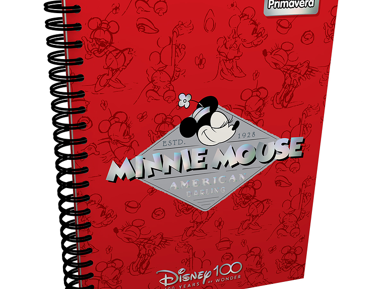 Cuaderno Primavera Argollado 7 Materias Disney 100 Femenino 5