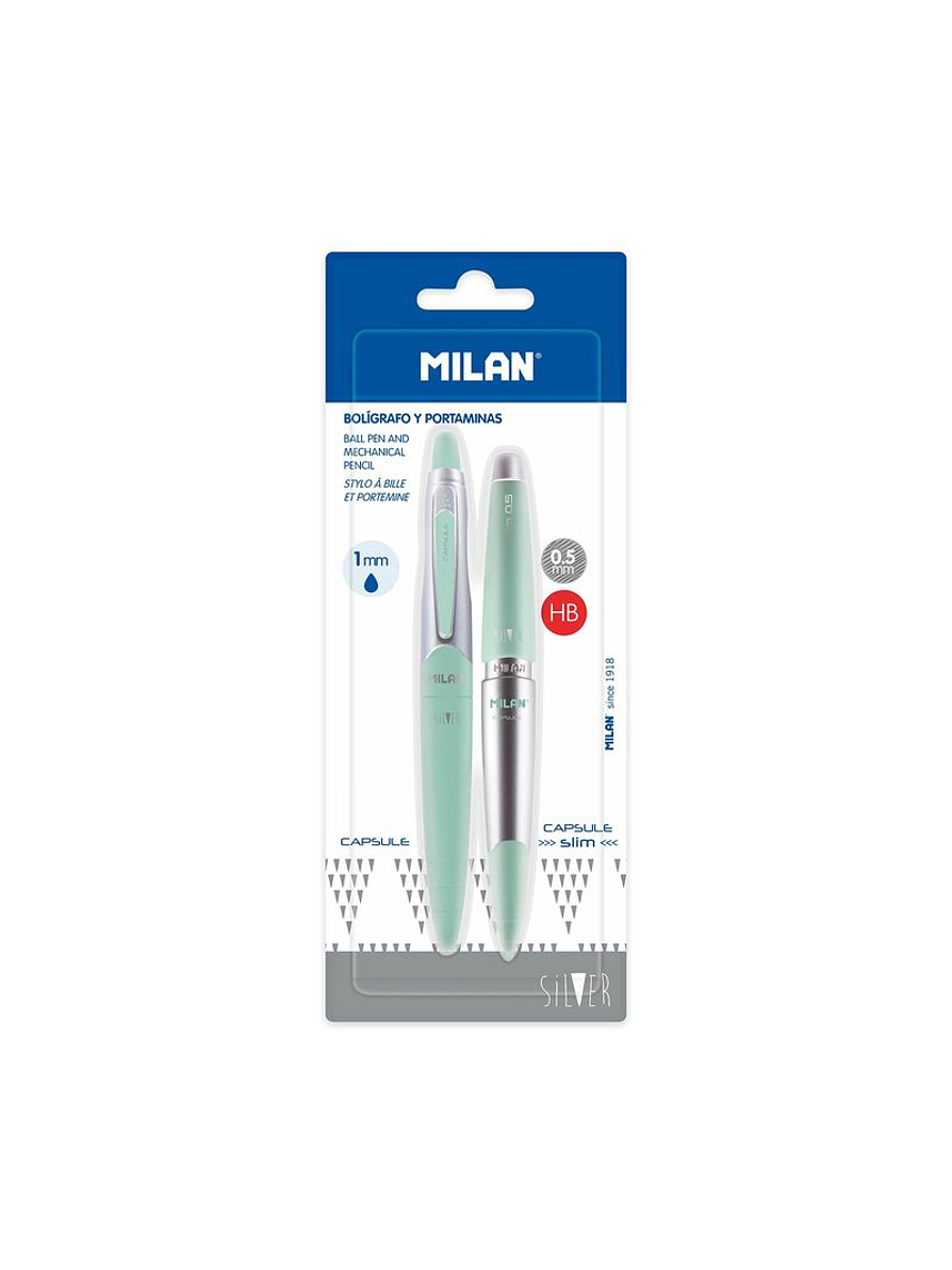Lapicero + Portaminas Capsule Silver Verde 1