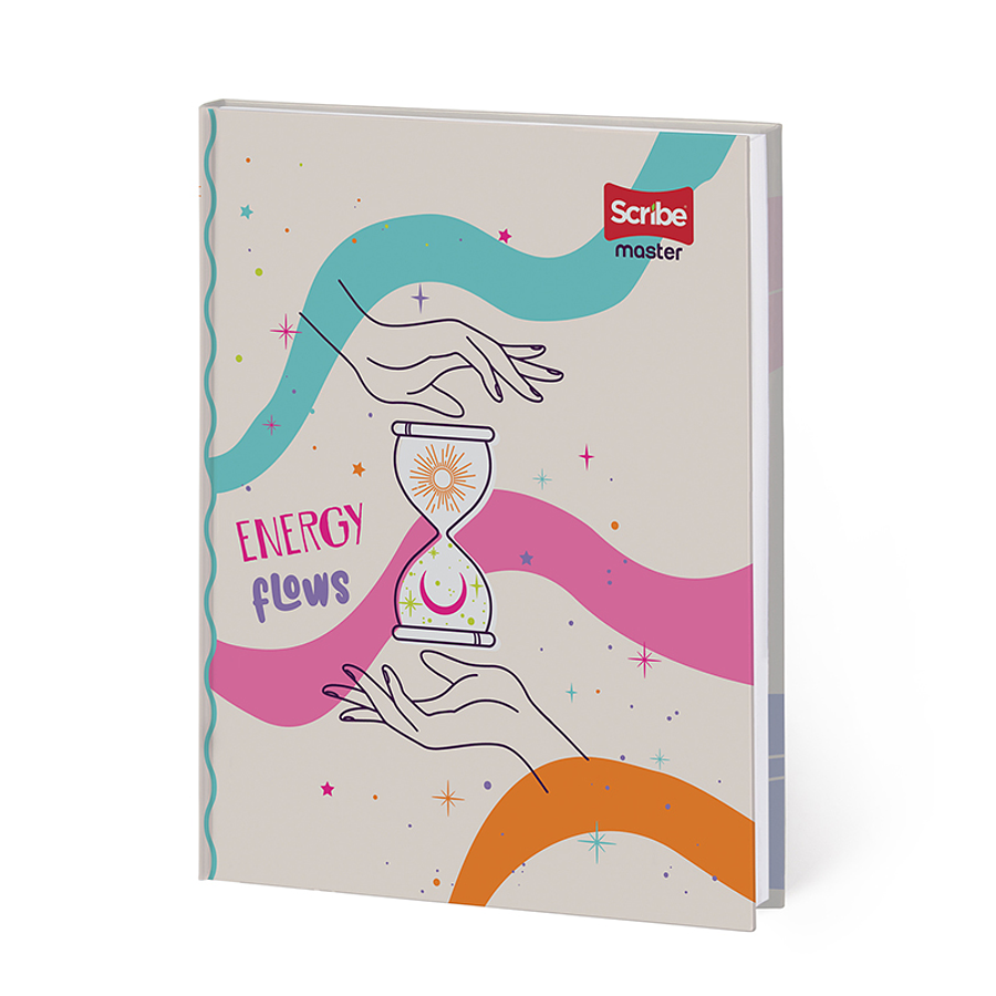Cuaderno Cosido Pasta Dura Master Femenino 100 Hojas Cuadros  3