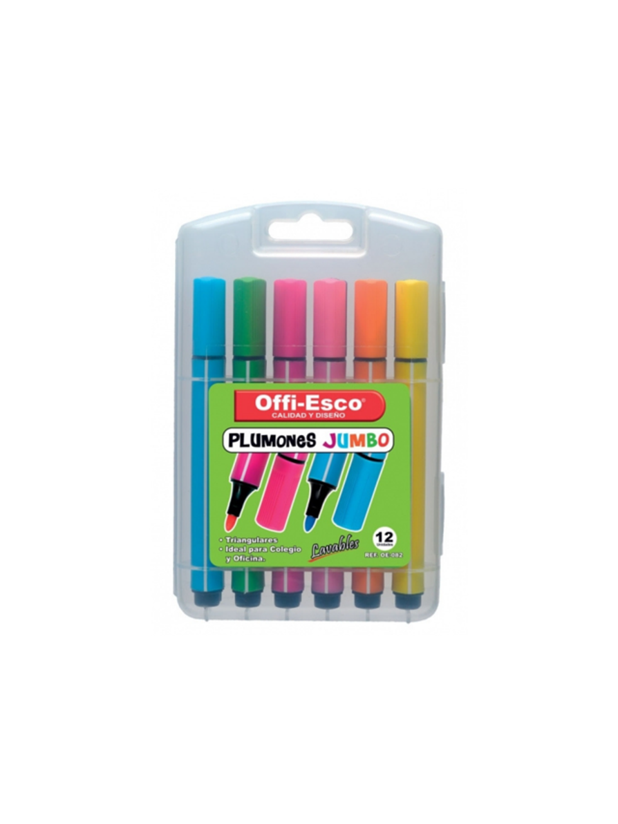 Plumón Triangular Lavable X 12 Unidades 1