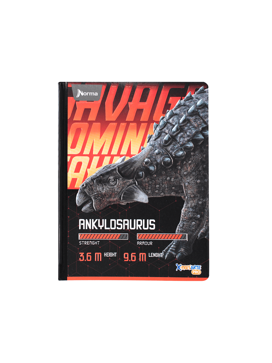 Cuaderno Cosido Dinosaurios 100 Hojas Doble Línea  7