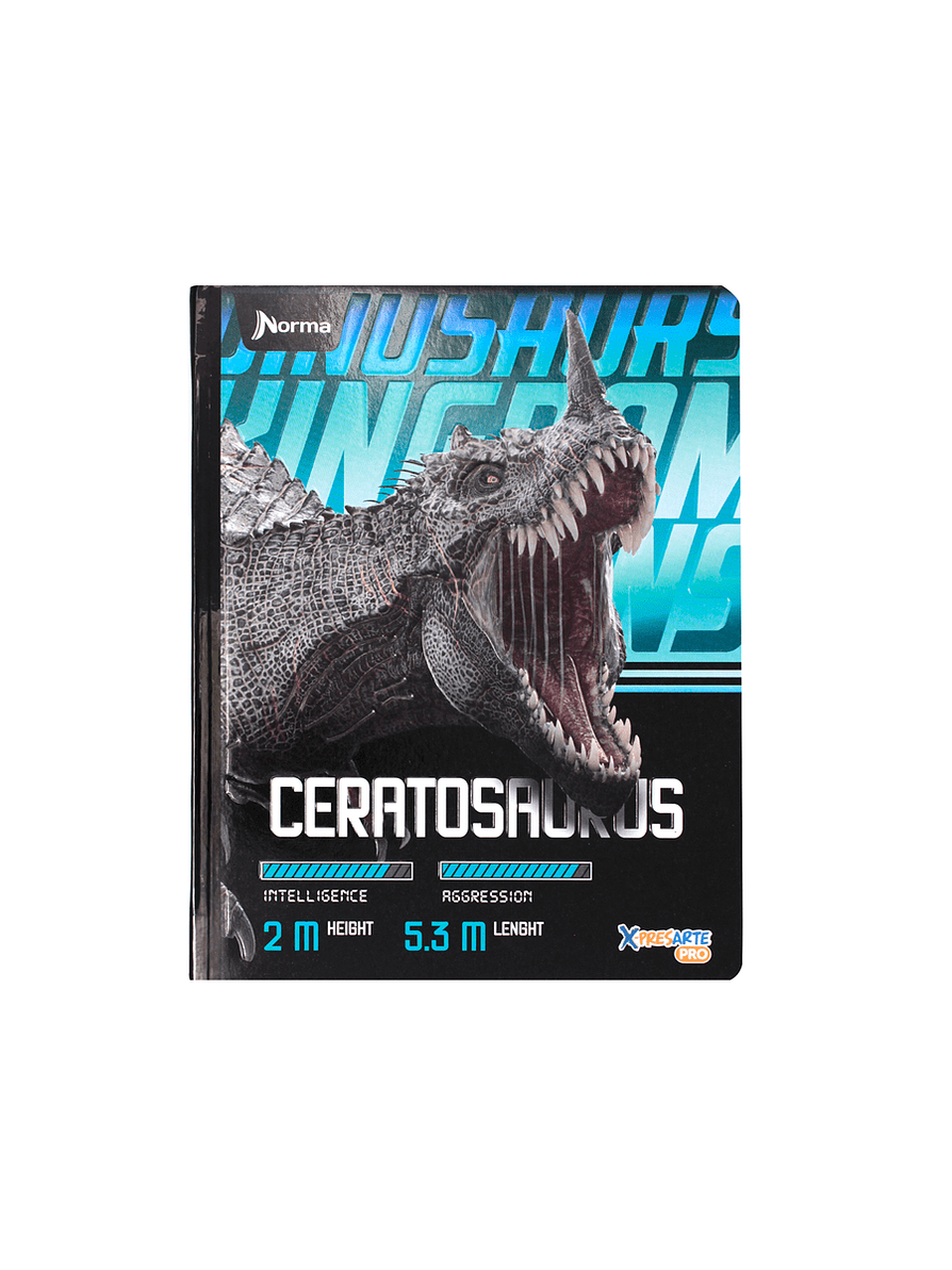 Cuaderno Cosido Dinosaurios 100 Hojas Doble Línea  10