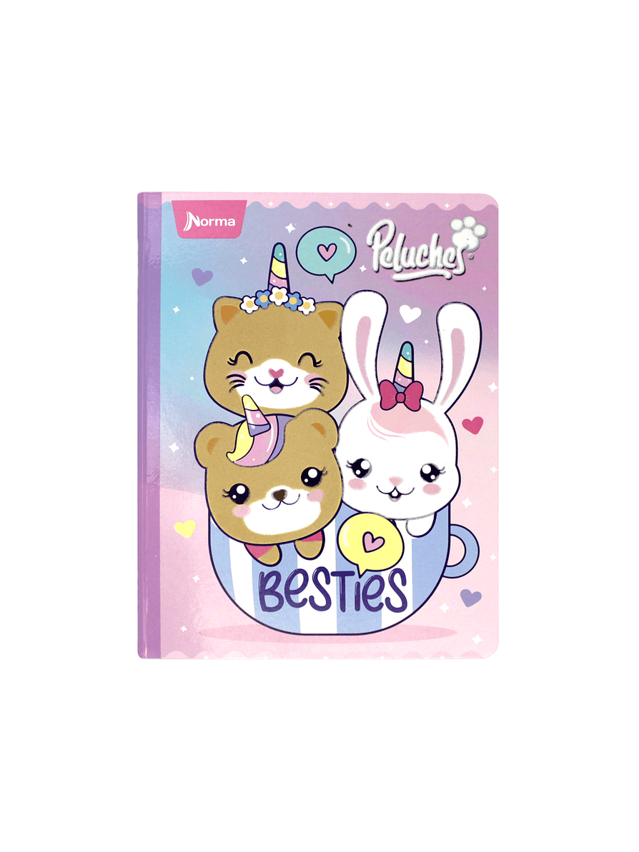 Cuaderno Cosido Peluches Fantasy 50 Hojas Doble Línea  2