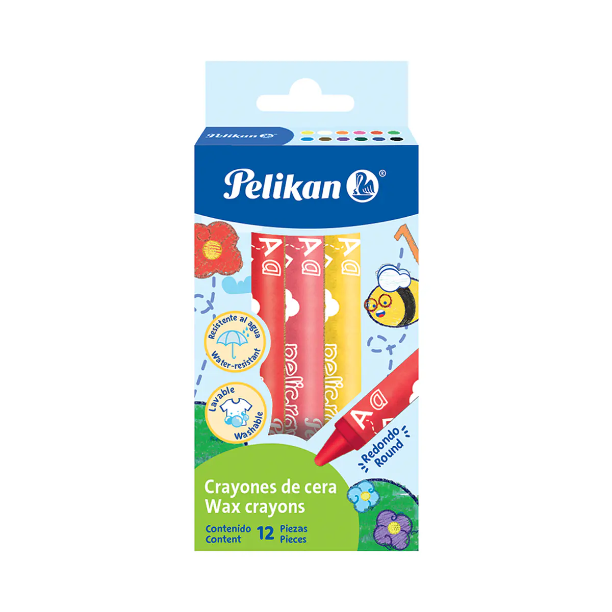 Boîte De 24 Crayons De Couleur Pelikan – Hexagonaux, 17,5 Cm, Coloris Assortis – Idéal Pour Coloriage Et Dessin