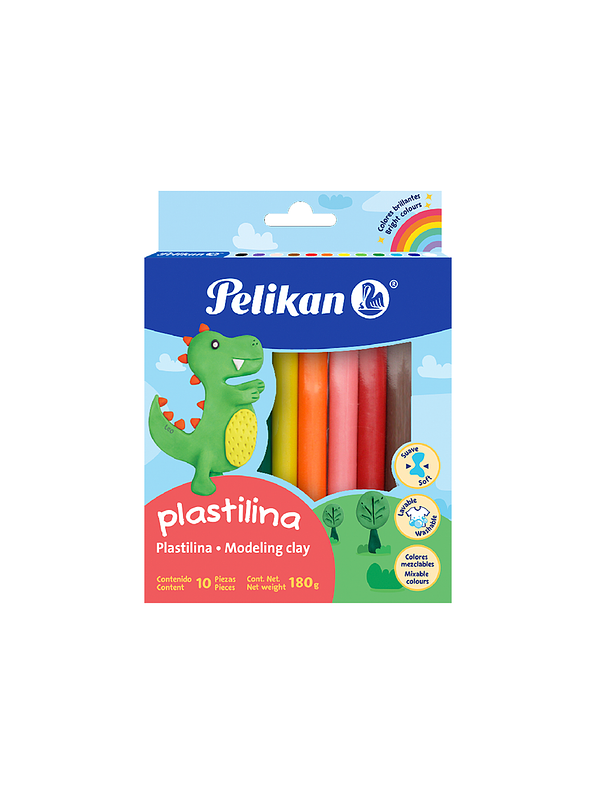 Plastilina Pelikan Colores X 10 Unidades 1