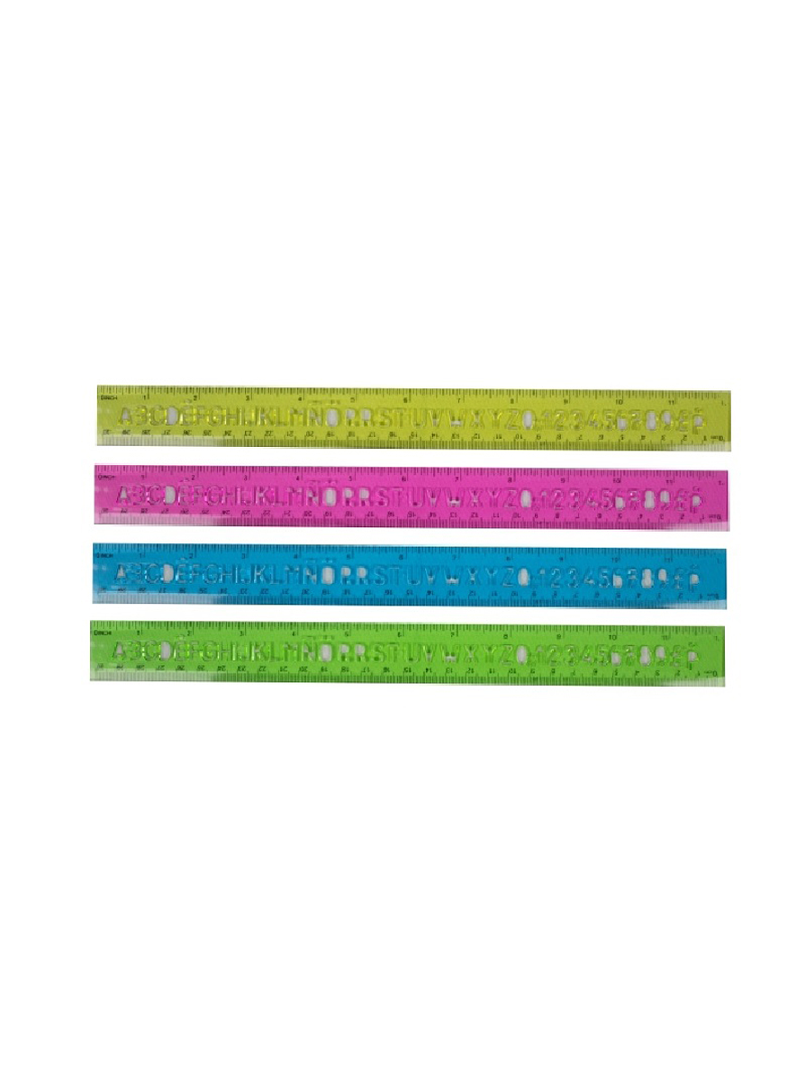 Regla 30 Cms Abecedario Translucida  1