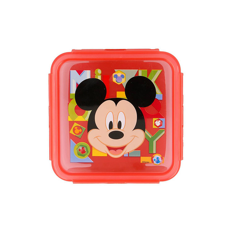 Recipiente Square Mickey Watercolors 730 Ml Hermético 2