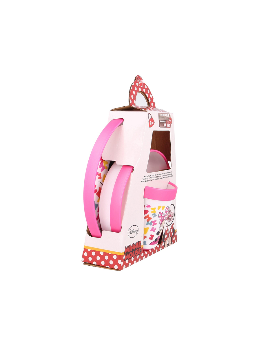 Set Vajilla Bicolor Premium Minnie Edgy Bows 3 Piezas 3