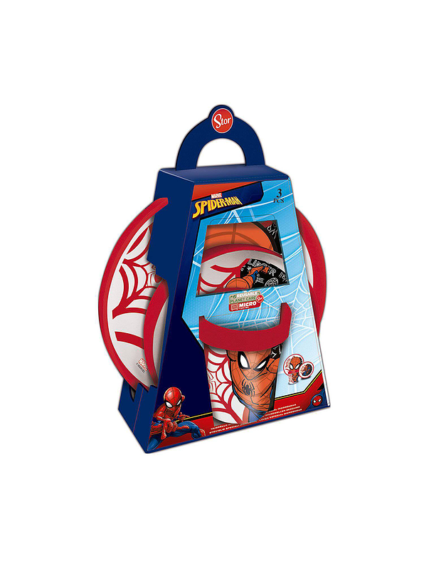 Set Vajilla Bicolor Premium Spiderman Urban Web 3 Piezas 1