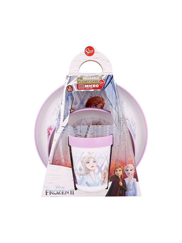 Set Vajilla Bicolor Premium Frozen II 3 Piezas 1