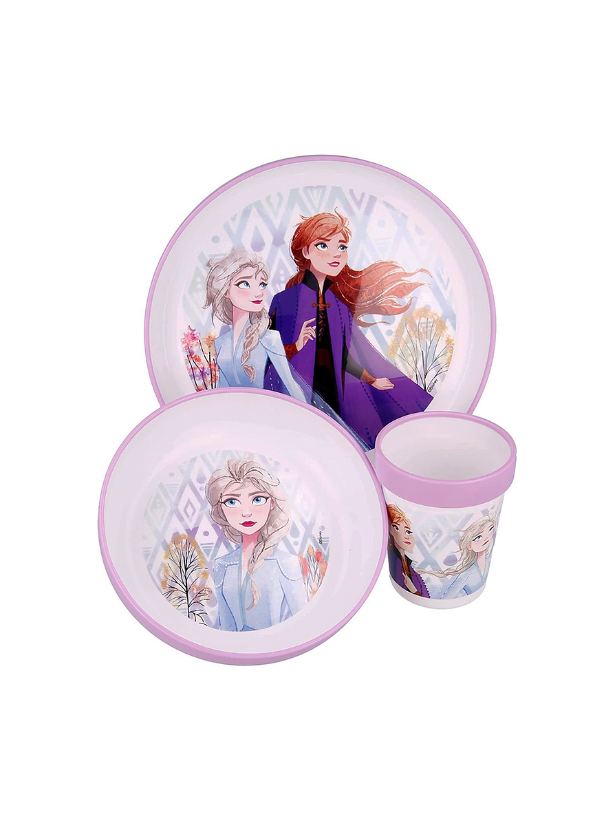 Set Vajilla Bicolor Premium Frozen II 3 Piezas 2