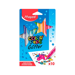 Plumones Maped Glitter Color'Peps X 10 Unidades