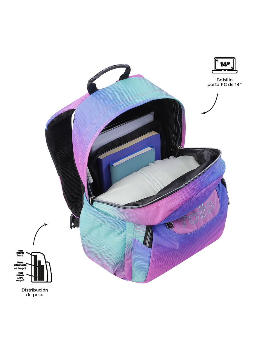 Morral Acuarela Glitter Sasha Totto  5