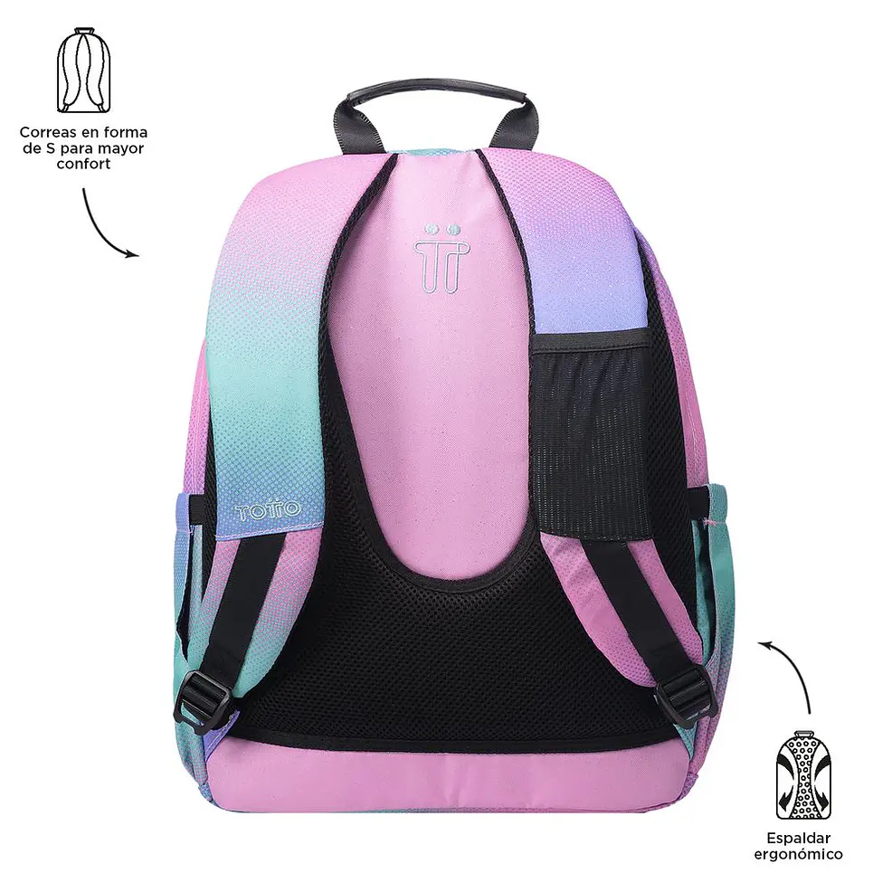 MORRAL TOTTO ACUARELA GLITTER - PAPELERIA LA CORAZA