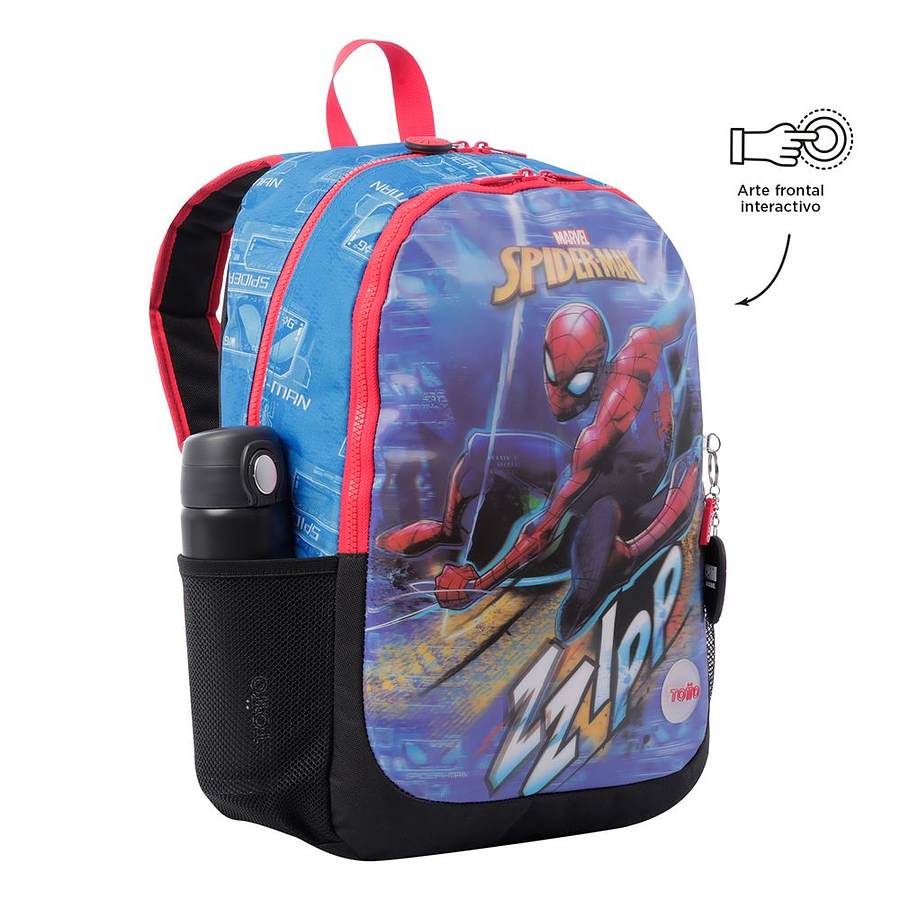 Morral Spiderman Zzip L Totto Kids 2