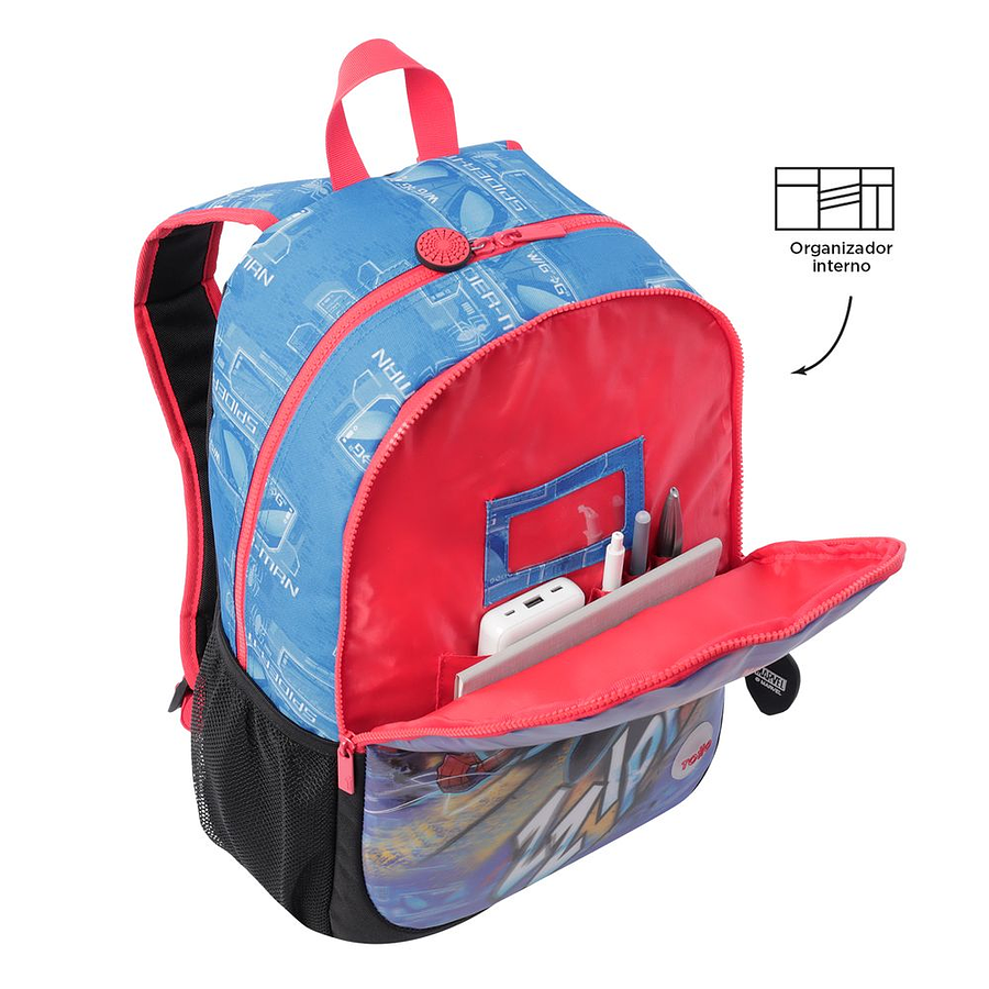 Morral Spiderman Zzip L Totto Kids 3
