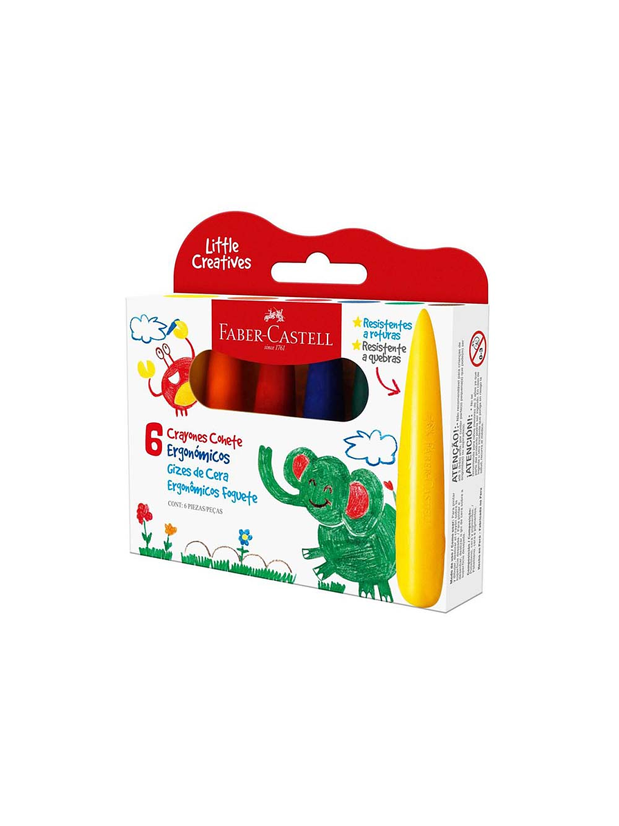 Creyón Faber-Castell Ergonómico Cohete X 6 Unidades 2