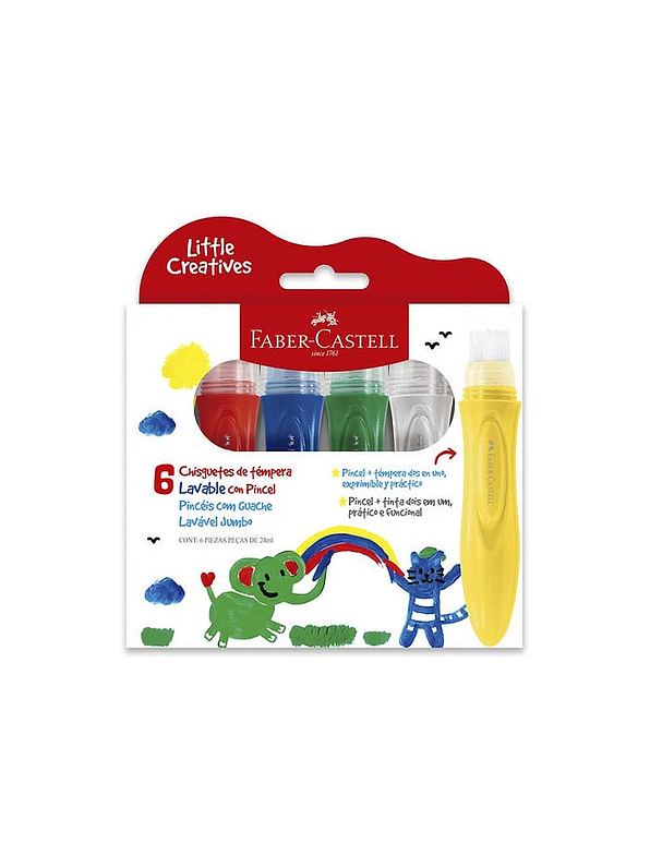 Tempera Chisguetes De Tempera X 6 Unidades 1