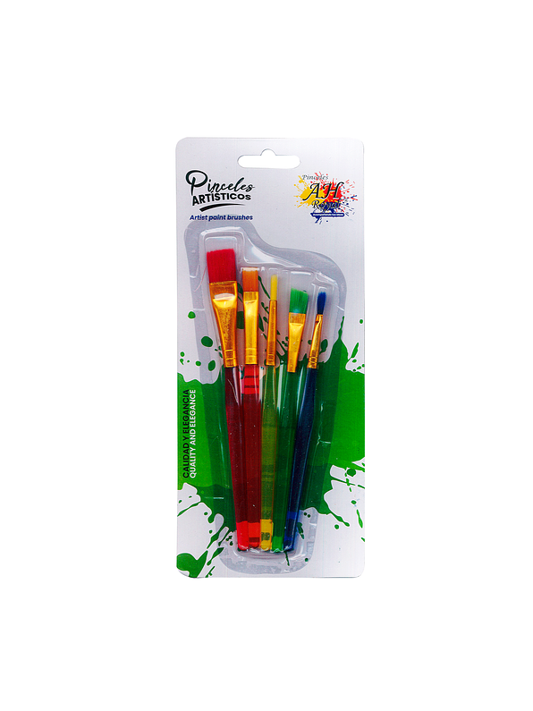 Juego De Pinceles Acrílicos X 5 Unidades 1