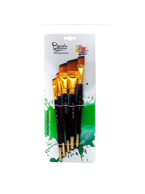 Juego De Pinceles Angular X 5 Unidades 1
