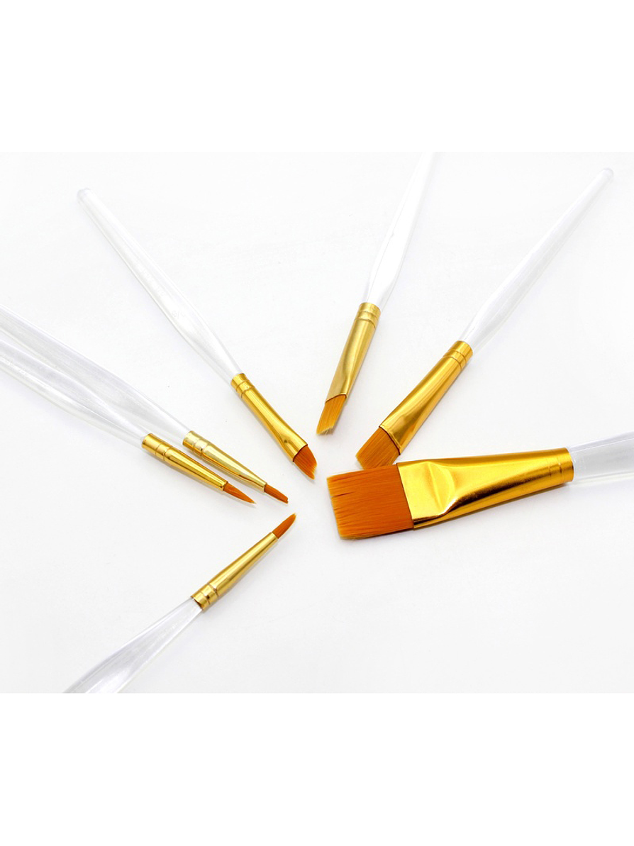 Juego De Pinceles Acrílico Ah Royal X 7 Unidades 3