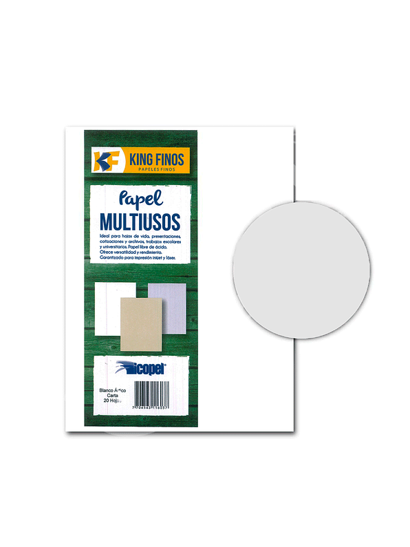 Papel Multiusos King Finos Blanco Ártico X 20 Hojas 1