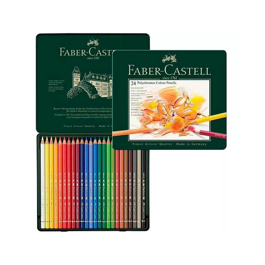 Colores Faber-Castell Polychromos X 24 Unidades 2