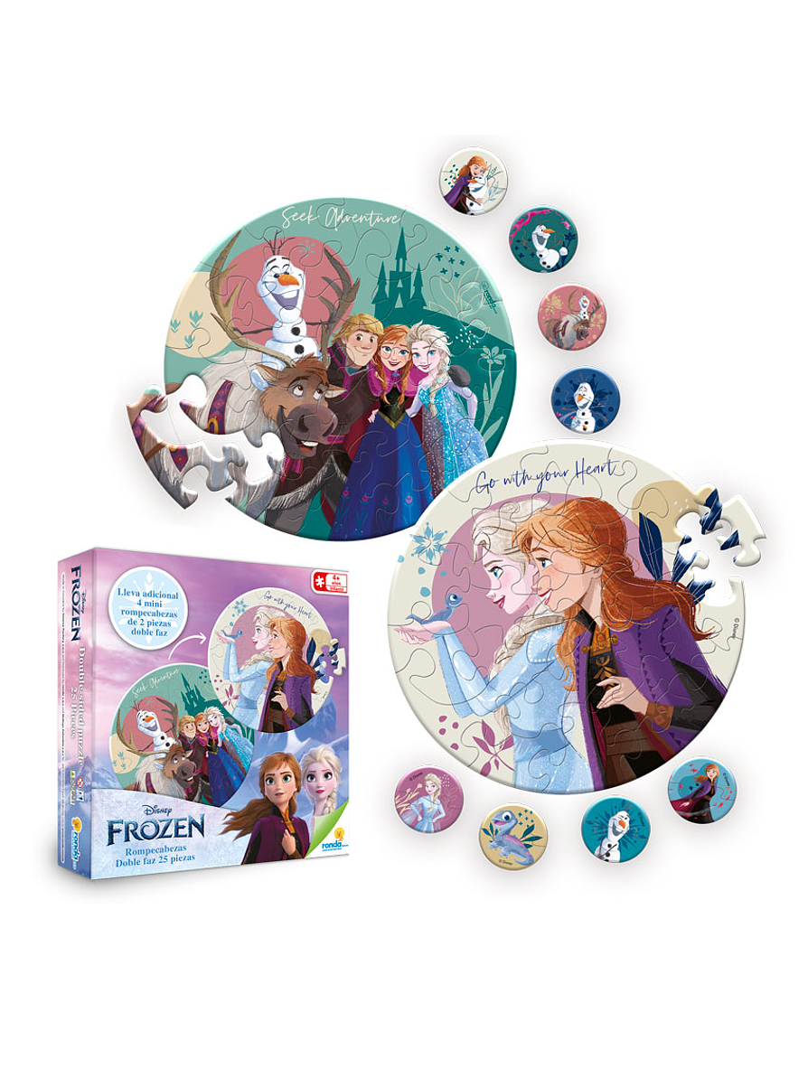 Rompecabezas Doble Faz X 25 Piezas Frozen  2