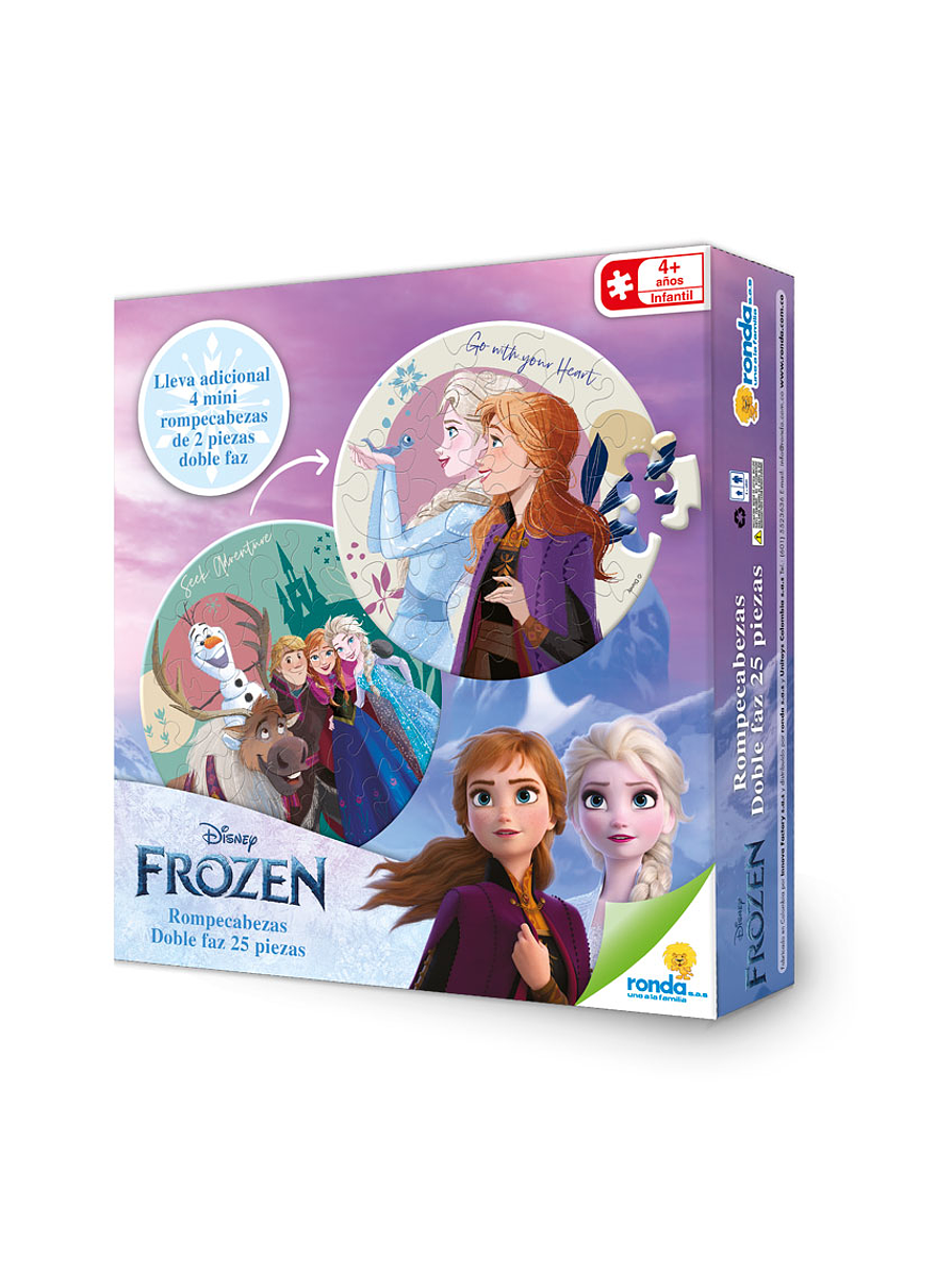 Rompecabezas Doble Faz X 25 Piezas Frozen  1
