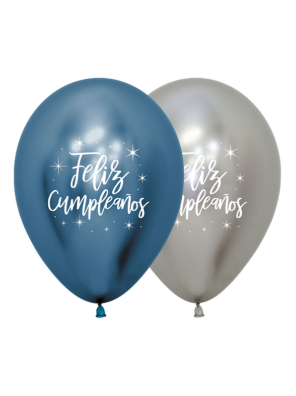 Globo R-12 Impreso Feliz Cumpleaños Radiante Niño X 12 Unidades 1