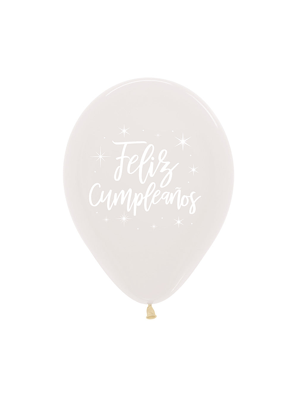 Globo R-12 Fashion Cristal Infinity Feliz Cumpleaños Radiante X 12 Unidades 1