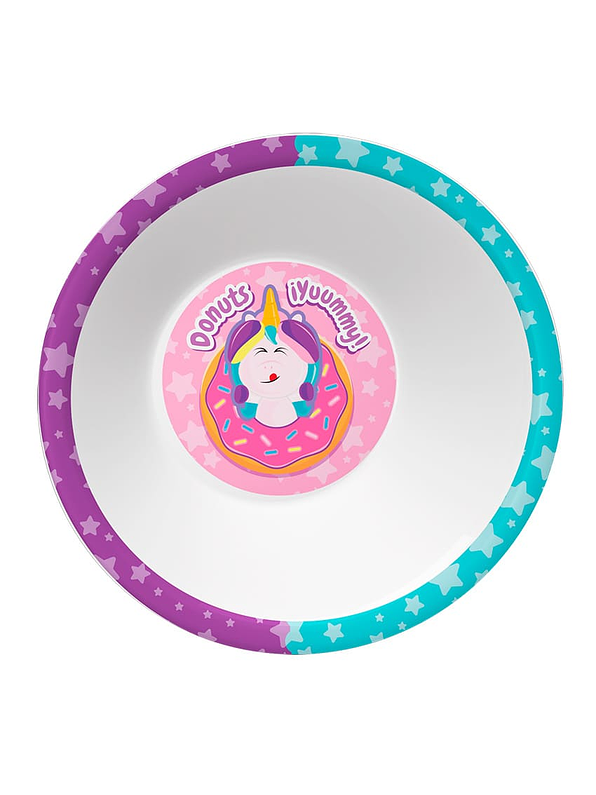 Set Vajilla Melamina X 3 Piezas Unicornio 4