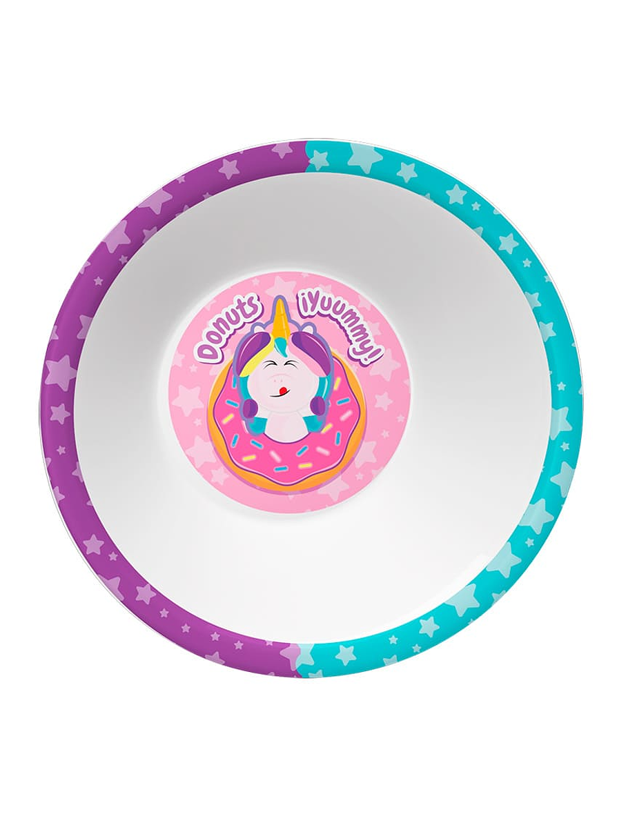 Set Vajilla Melamina X 3 Piezas Unicornio 4