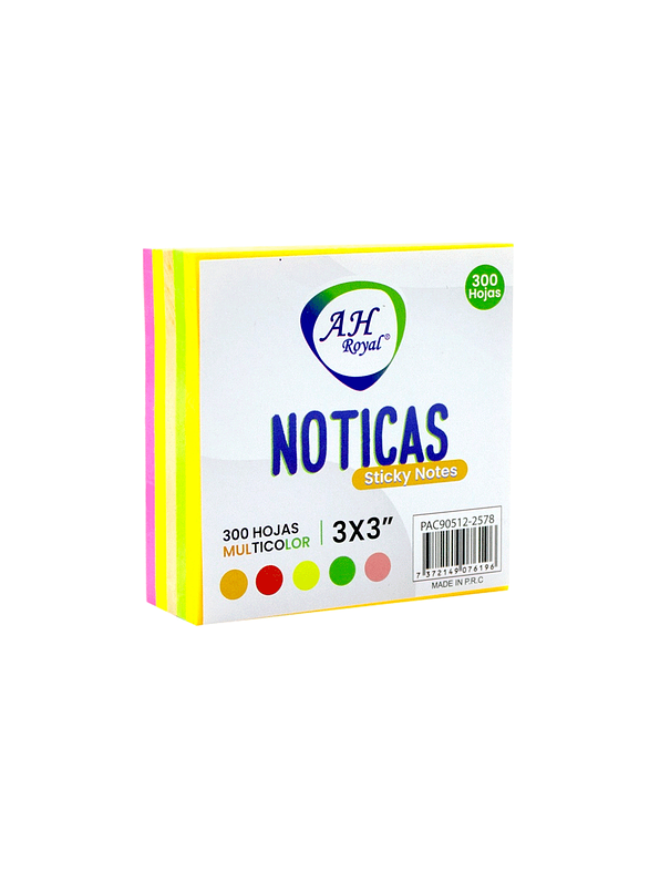Notas Adhesivas Neón X 300 Hojas AH Royal  1