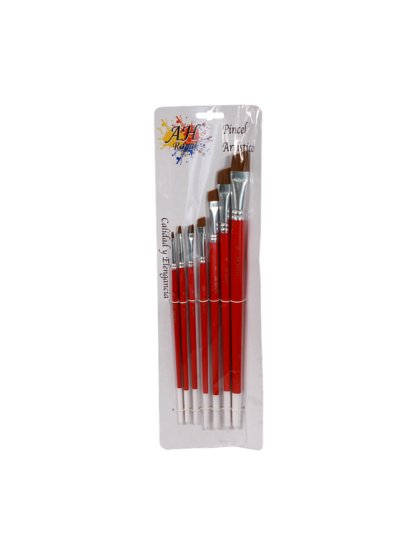 Juego De Pinceles Hexagonal Ah Royal X 7 Unidades 1