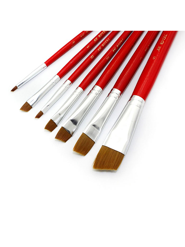 Juego De Pinceles Hexagonal Ah Royal X 7 Unidades 3