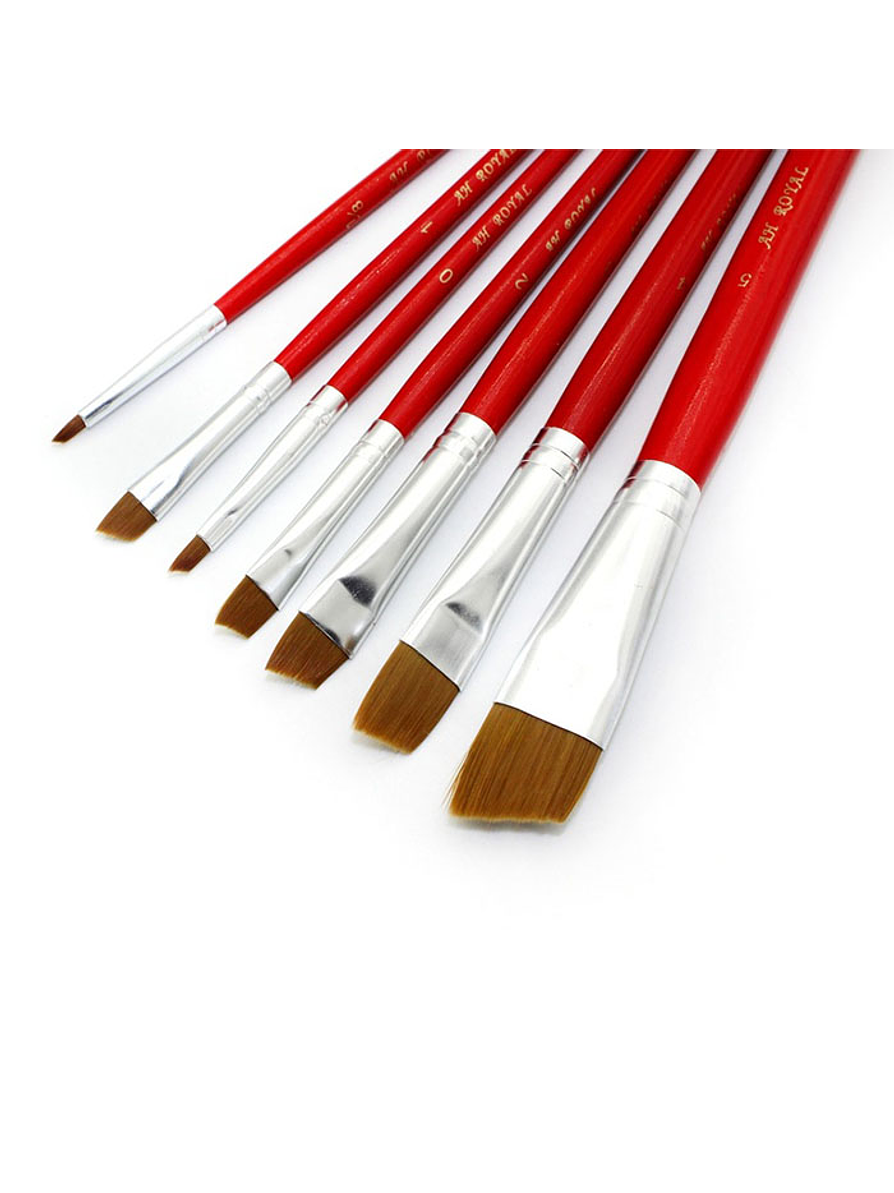Juego De Pinceles Hexagonal Ah Royal X 7 Unidades 3