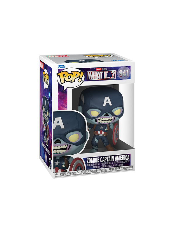 Funko Pop Marvel Capitán América Zombie Con Escudo  2