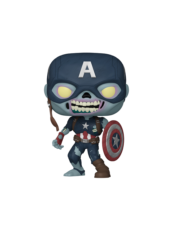 Funko Pop Marvel Capitán América Zombie Con Escudo  1