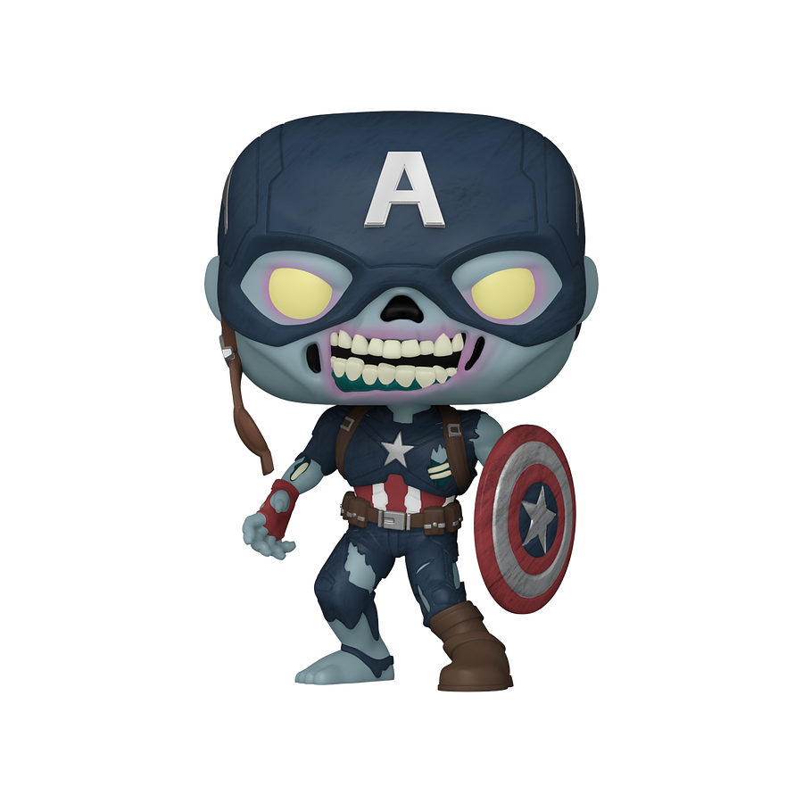 Funko Pop Marvel Capitán América Zombie Con Escudo  1