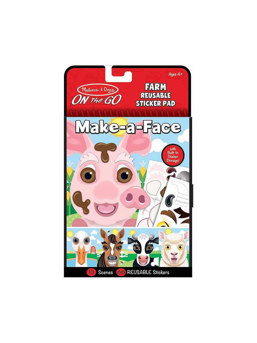 Melissa & Doug Block Pegatinas Haz Una Cara - Granja  1