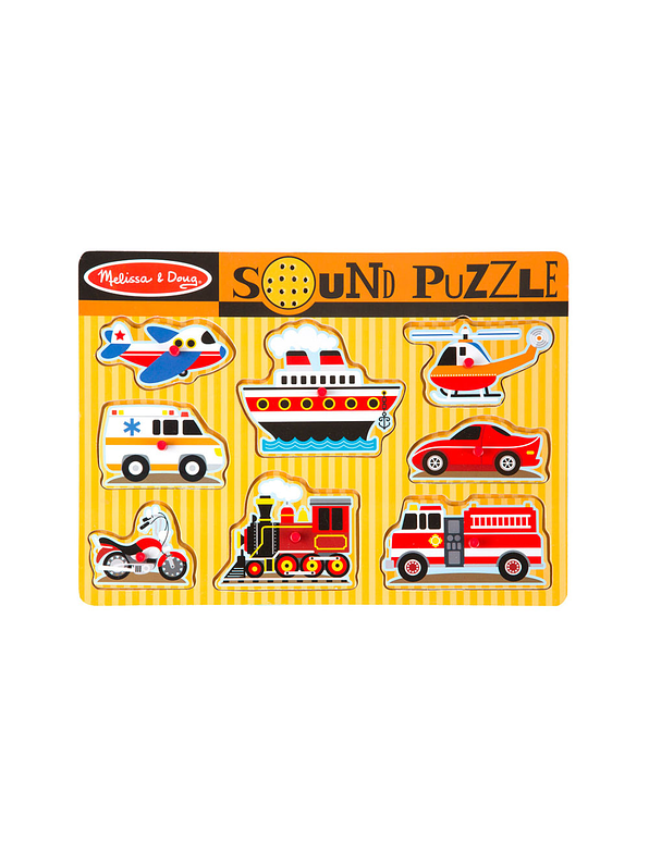 Melissa & Doug Rompecabezas Con Sonido Vehículos  1