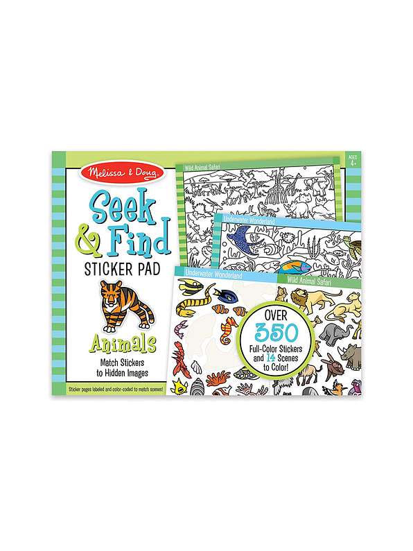 Melissa & Doug Block Busca Y Encuentra Pegatinas - Animales 1