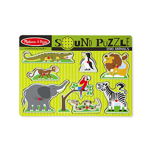 Melissa & Doug Rompecabezas Con Sonido Animales Zoo 