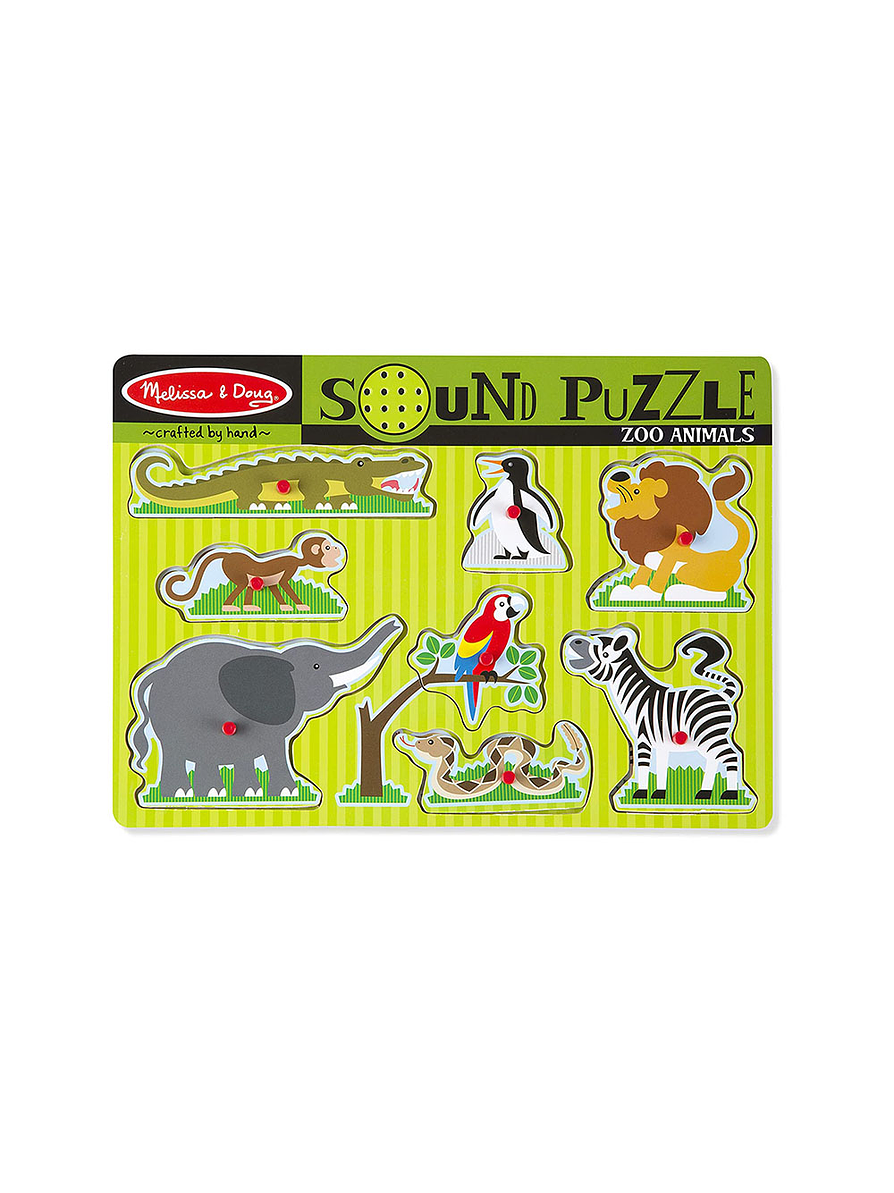 Melissa & Doug Rompecabezas Con Sonido Animales Zoo  1
