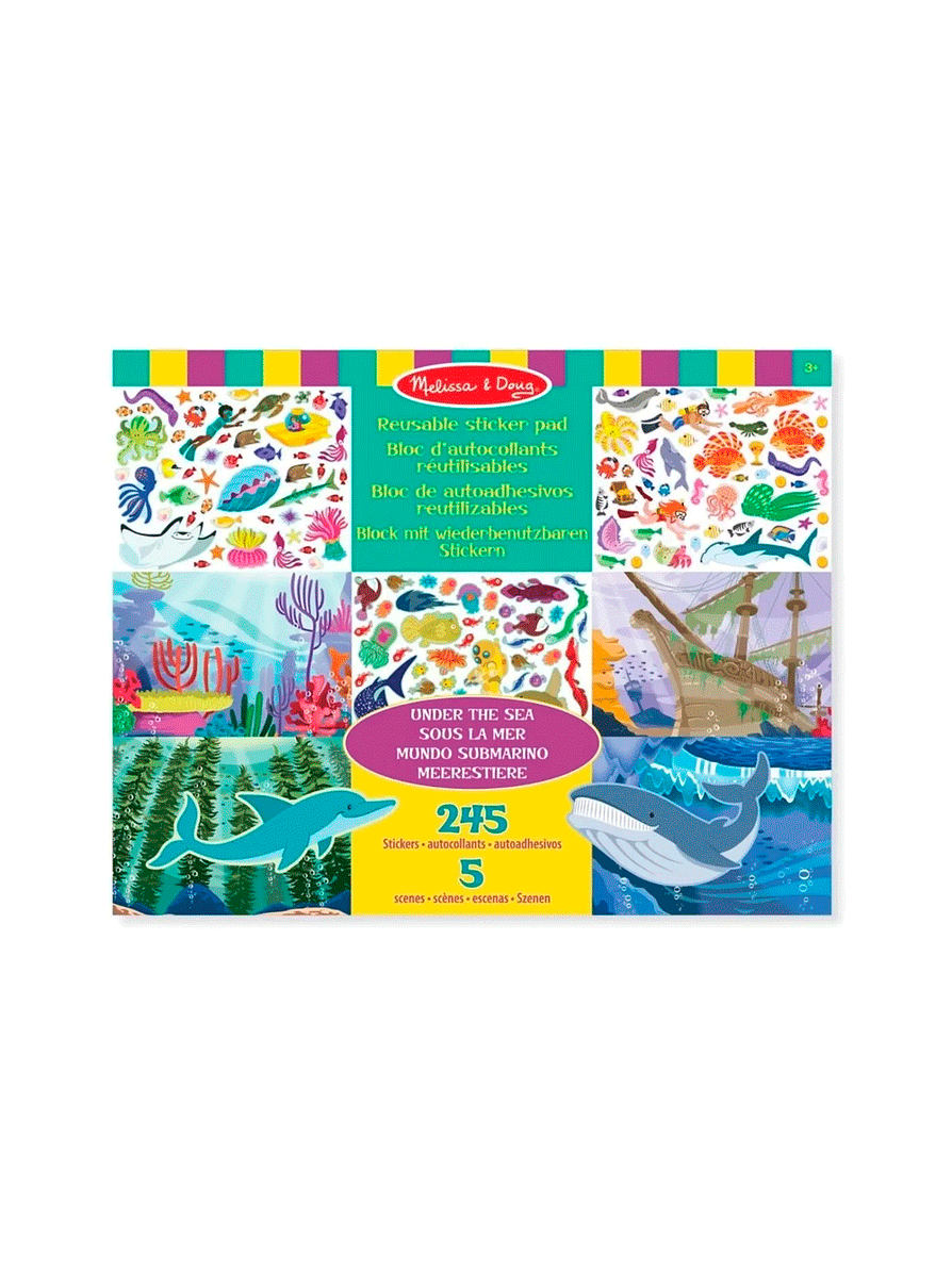 Melissa & Doug Block Stickers Reutilizables Bajo El Mar  1